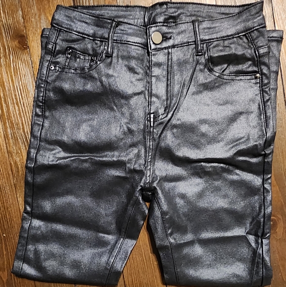 Venti6 High-Rise Coated Skinny Jeans Size L - Picture 5 of 10